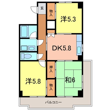 レジデンス横山の物件間取画像